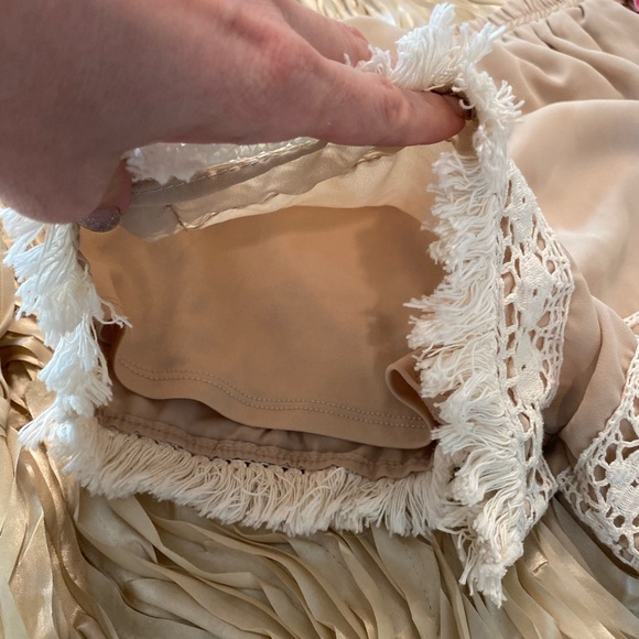 Nude Neutral Tassel Boutique Shorts - Picture 4 of 8